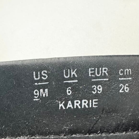 Franco Sarto Boots Womens 8 M Karrie Ankle Bootie Black Leather Block Heels - Picture 6 of 6